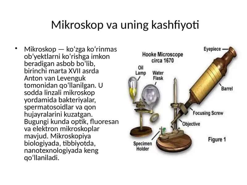 Mikroskop va uning kashfiyoti 1