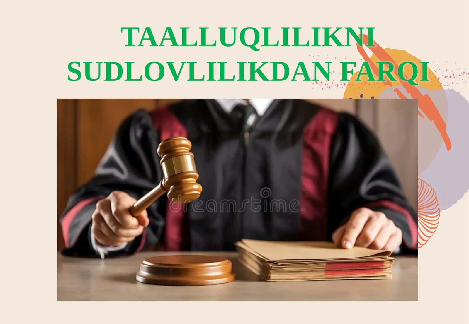 Taalluqlikni sudlovlilikdan farqi 1