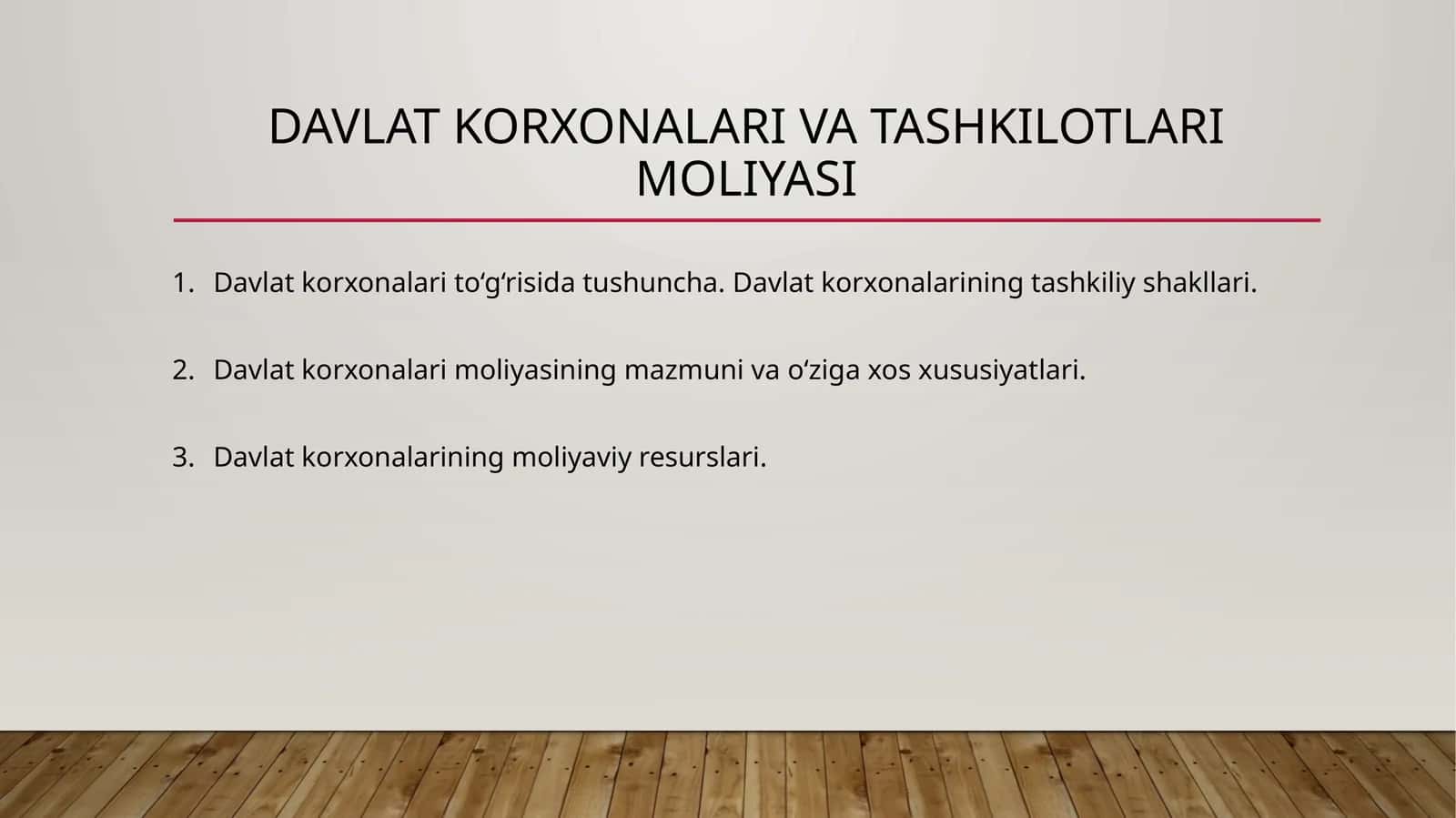 DAVLAT KORXONALARI VA TASHKILOTLARIMOLIYASI 1