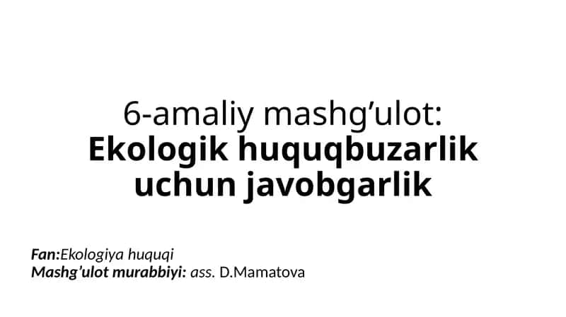 Ekologik huquq 1