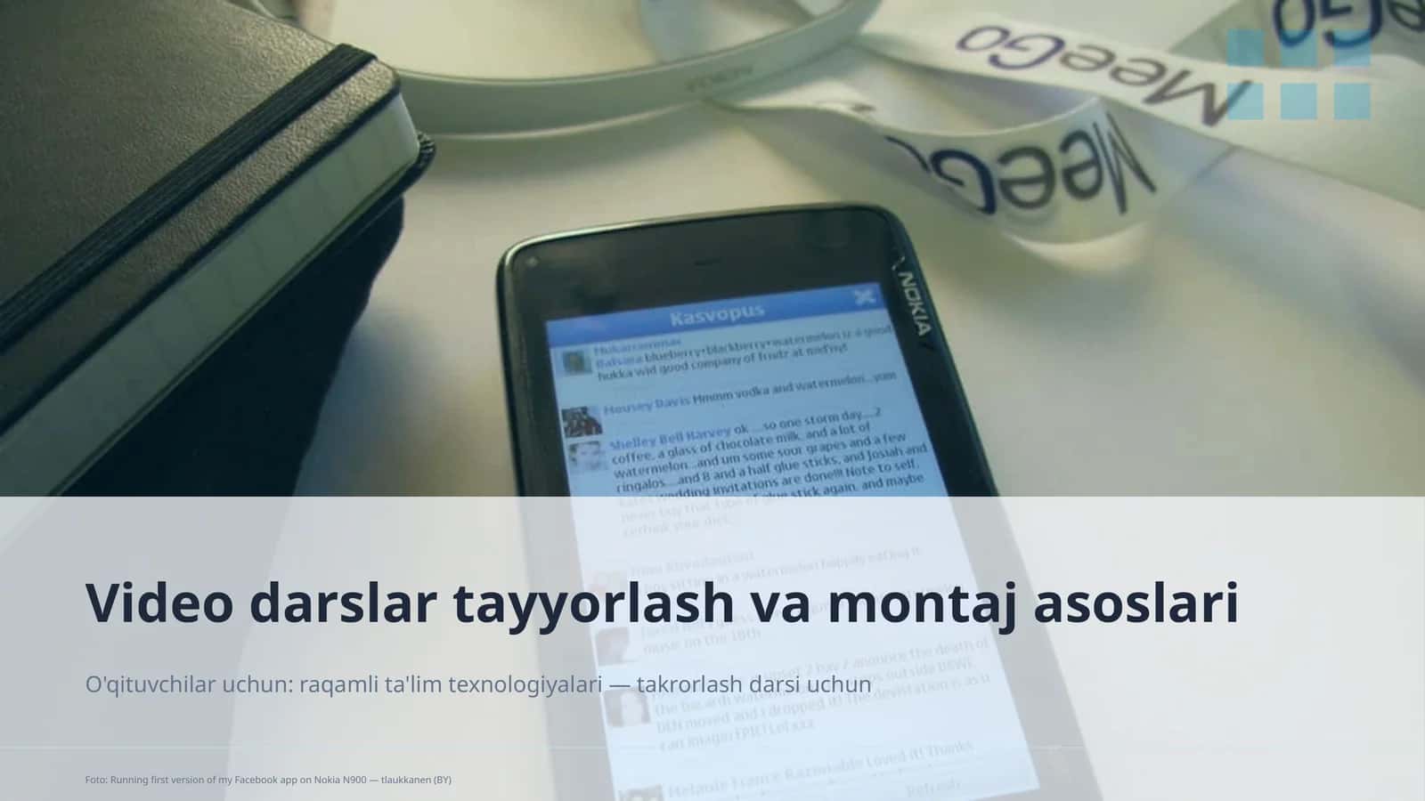 Video darslar tayyorlash va montaj asoslari 1