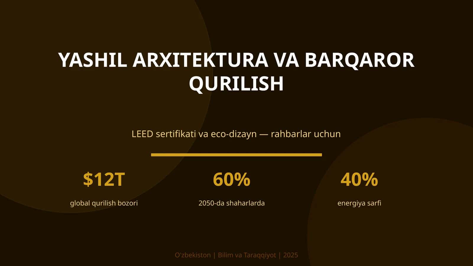 YASHIL ARXITEKTURA VA BARQAROR QURILISH 1