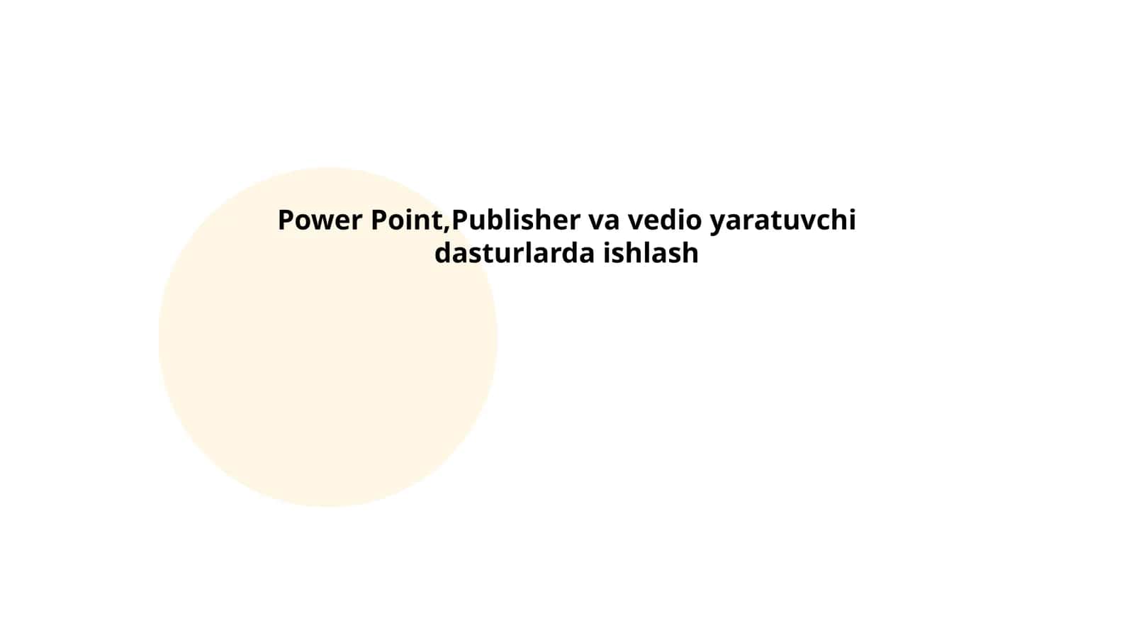PowerPoint asoslari: interfeys va slaydlar bilan ishlash 1