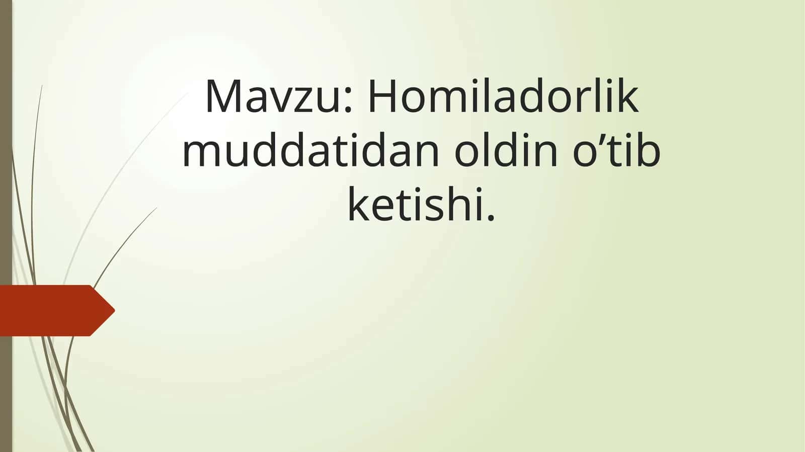 Homiladorlik Muddatidan O'tib Ketishi 1