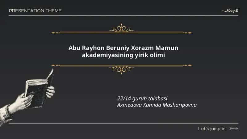 Abu Rayhon Beruniy Xorazm Mamun akademiyasining yirik olimi 1