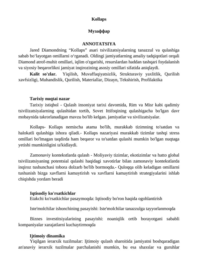 Kollaps 1
