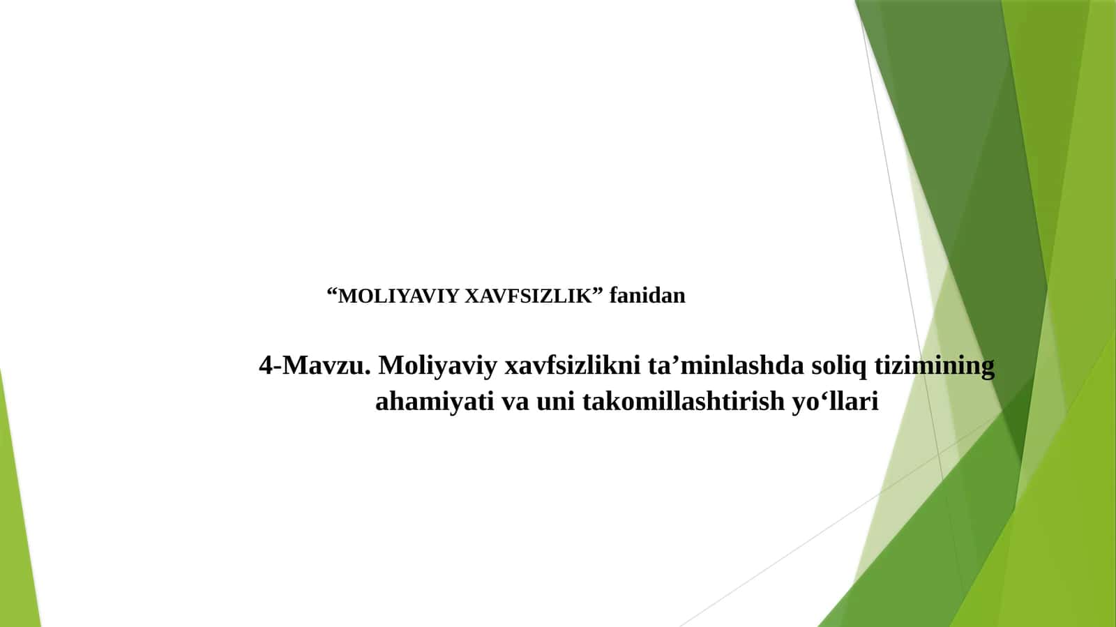 Moliyaviy xavfsizlik 1