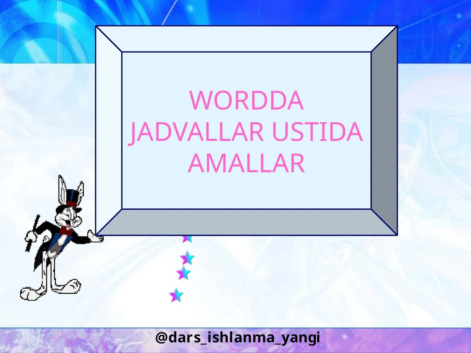 WORDDA JADVALLAR USTIDA AMALLAR 1