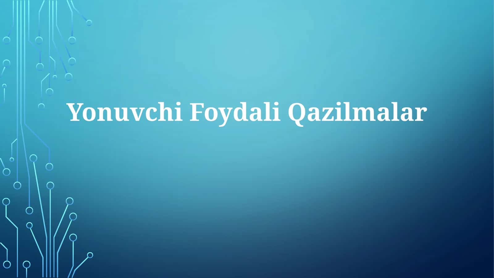 Yonuvchi Foydali Qazilmalar 1