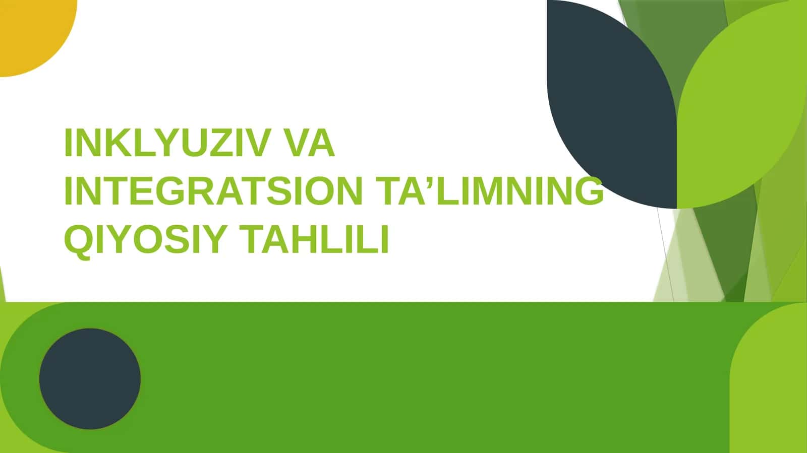 INKLYUZIV VA INTEGRATSION TA’LIMNING QIYOSIY TAHLILI 1
