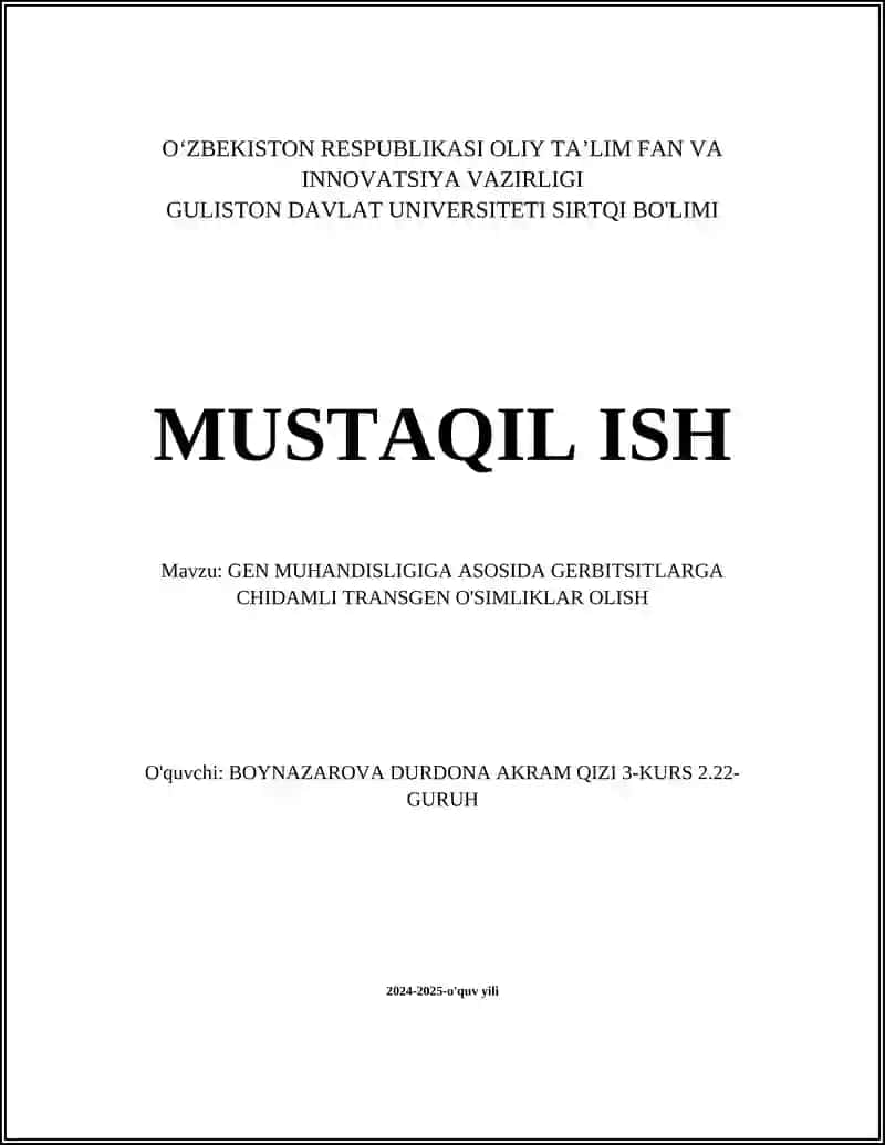 Gen muhandisligi asoslari