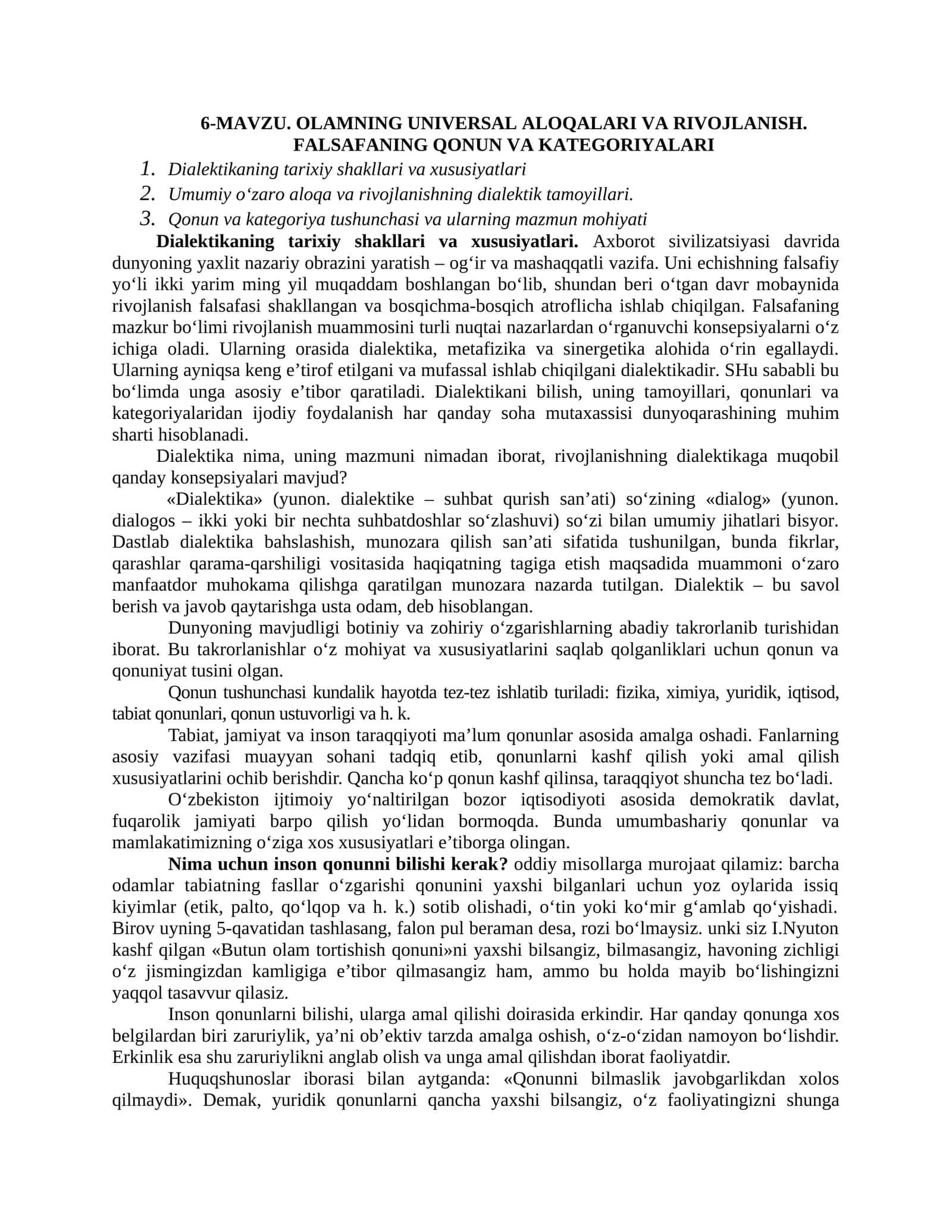 Dialektika tarixiy shakllari va xususiyatlari 1