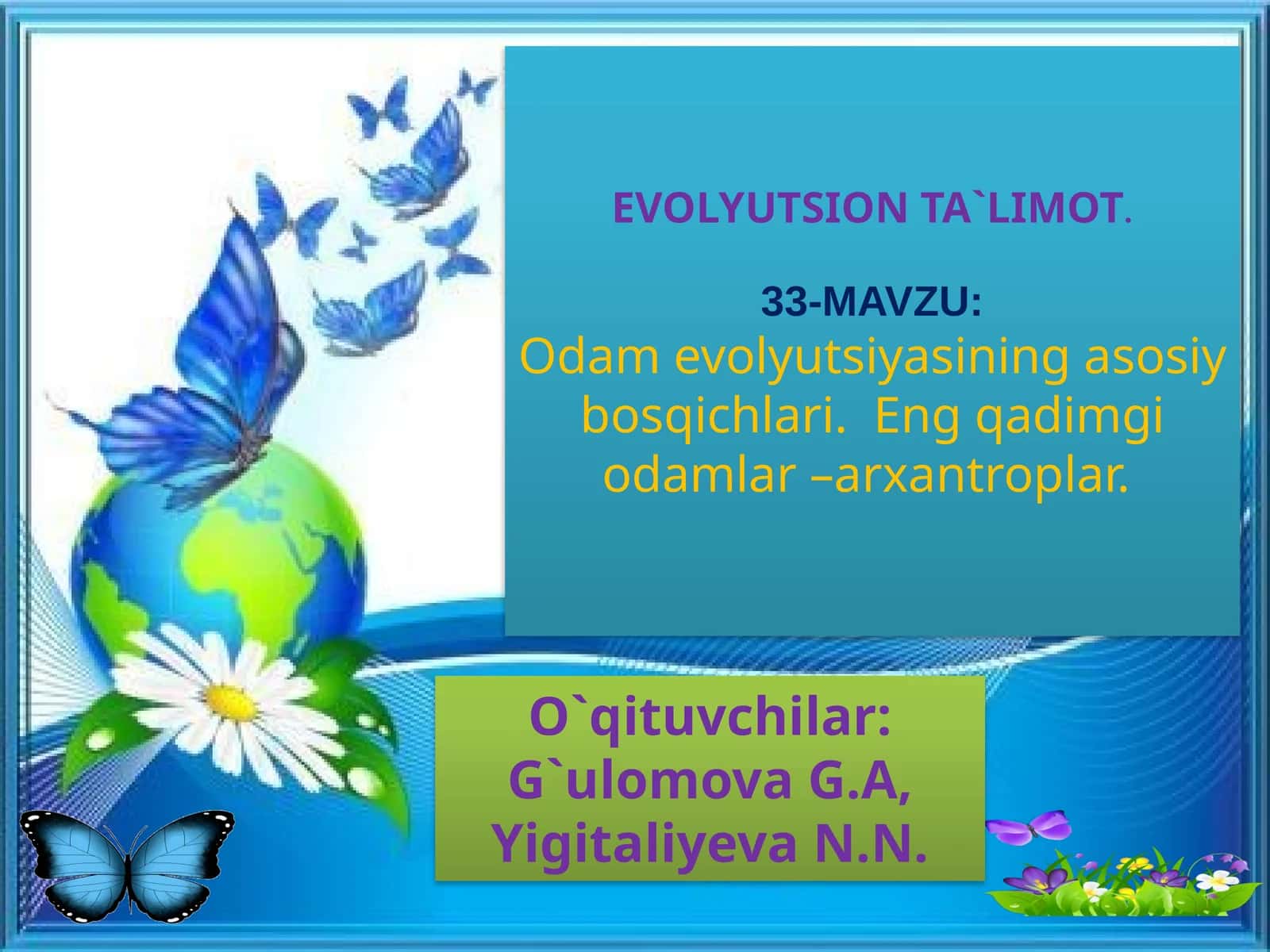 EVOLYUTSION TA`LIMOT.33 1
