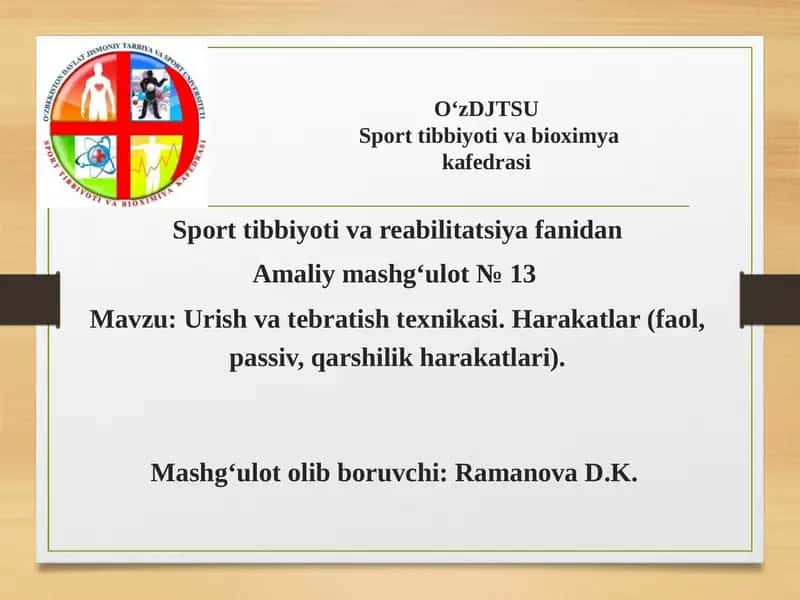 Urish va tebratish texnikasi 1