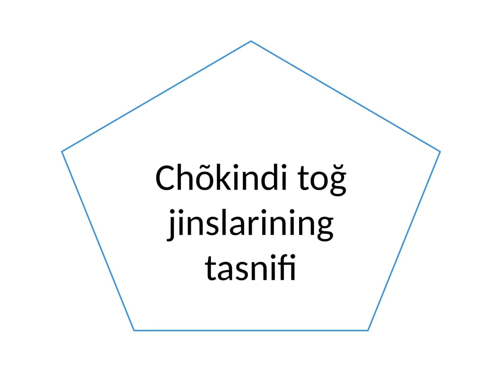 Chõkindi toğ jinslarining tasnifi 1