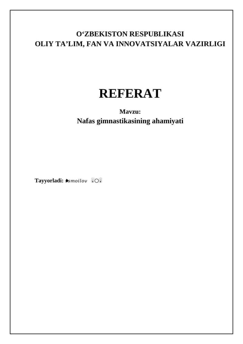 Nafas gimnastikasining ahamiyati 1