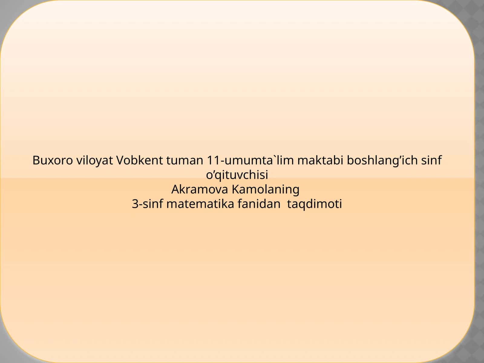100 soni ishtirokidako‘paytirishvabo‘lish 1