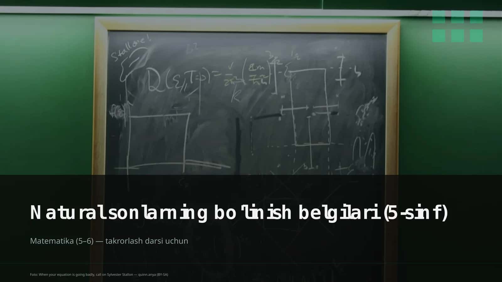 Natural sonlarning bo'linish belgilari (5-sinf) 1