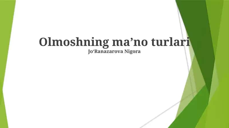 Olmoshning maʼno turlari 1