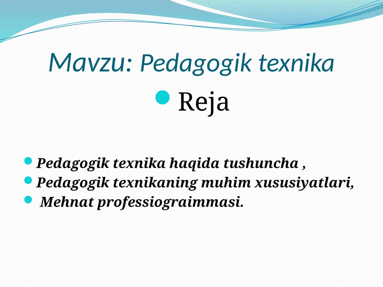 Pedagogik texnika 1