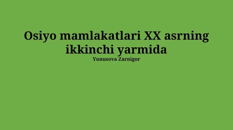 Transchegaraviy muammolar 1
