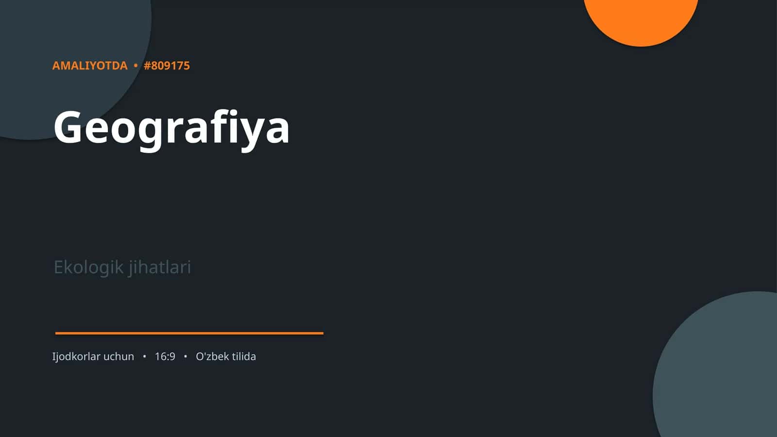 AMALIYOTDA #809175 Geografiya 1