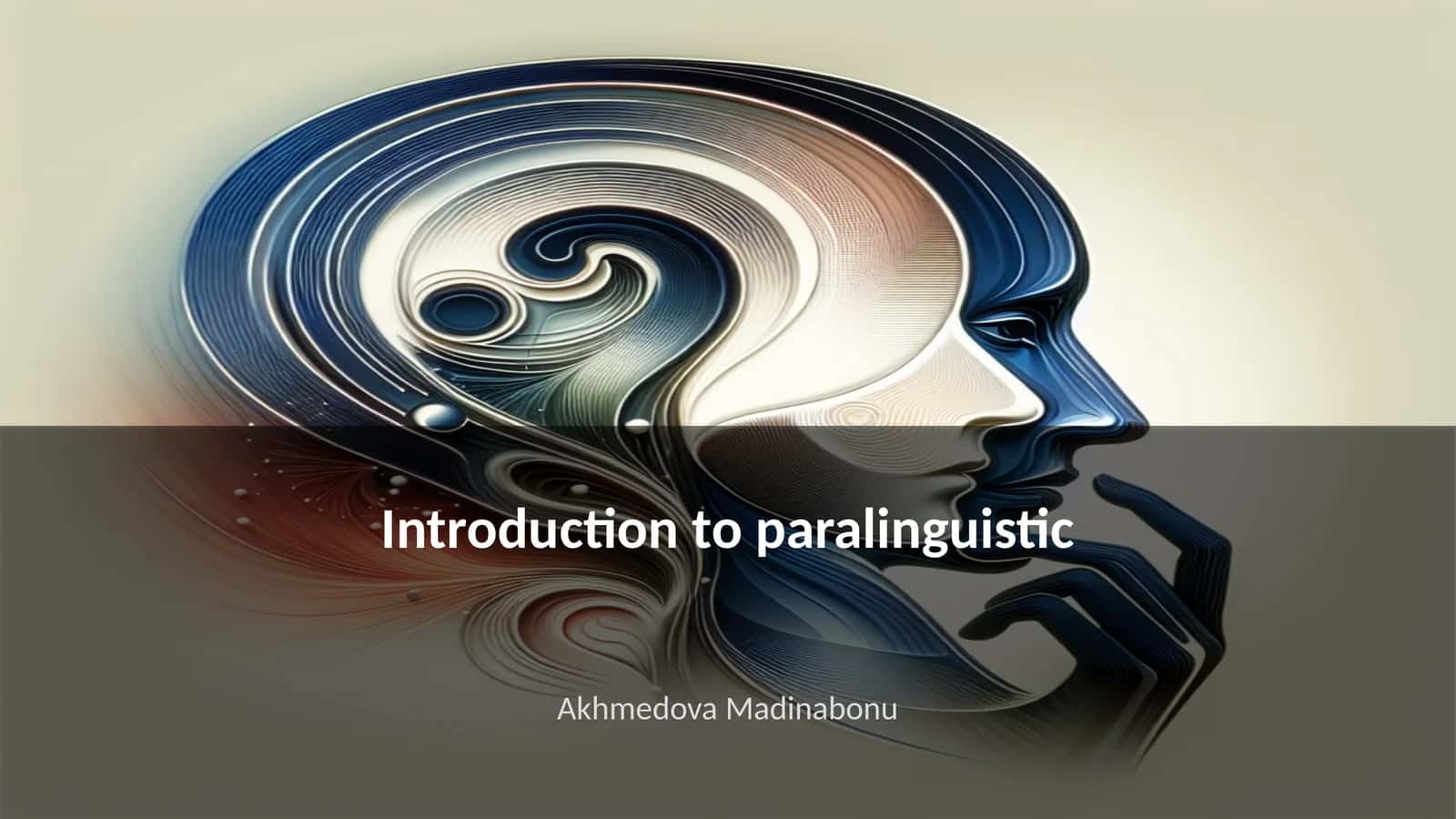 Introduction to paralinguistic 1