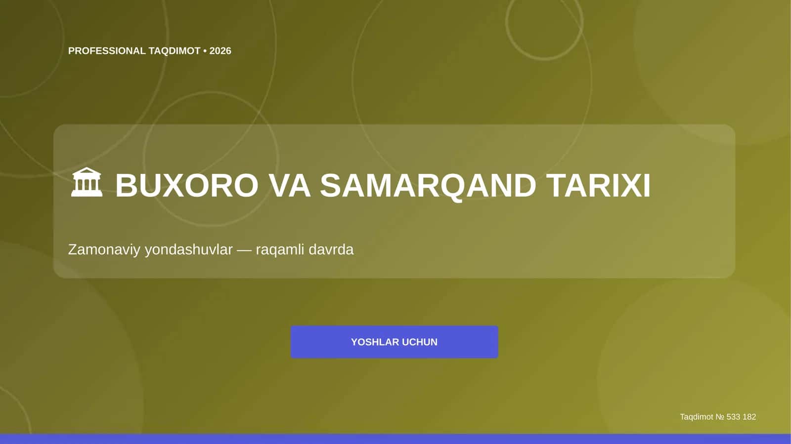 BUXORO VA SAMARQAND TARIXI 1
