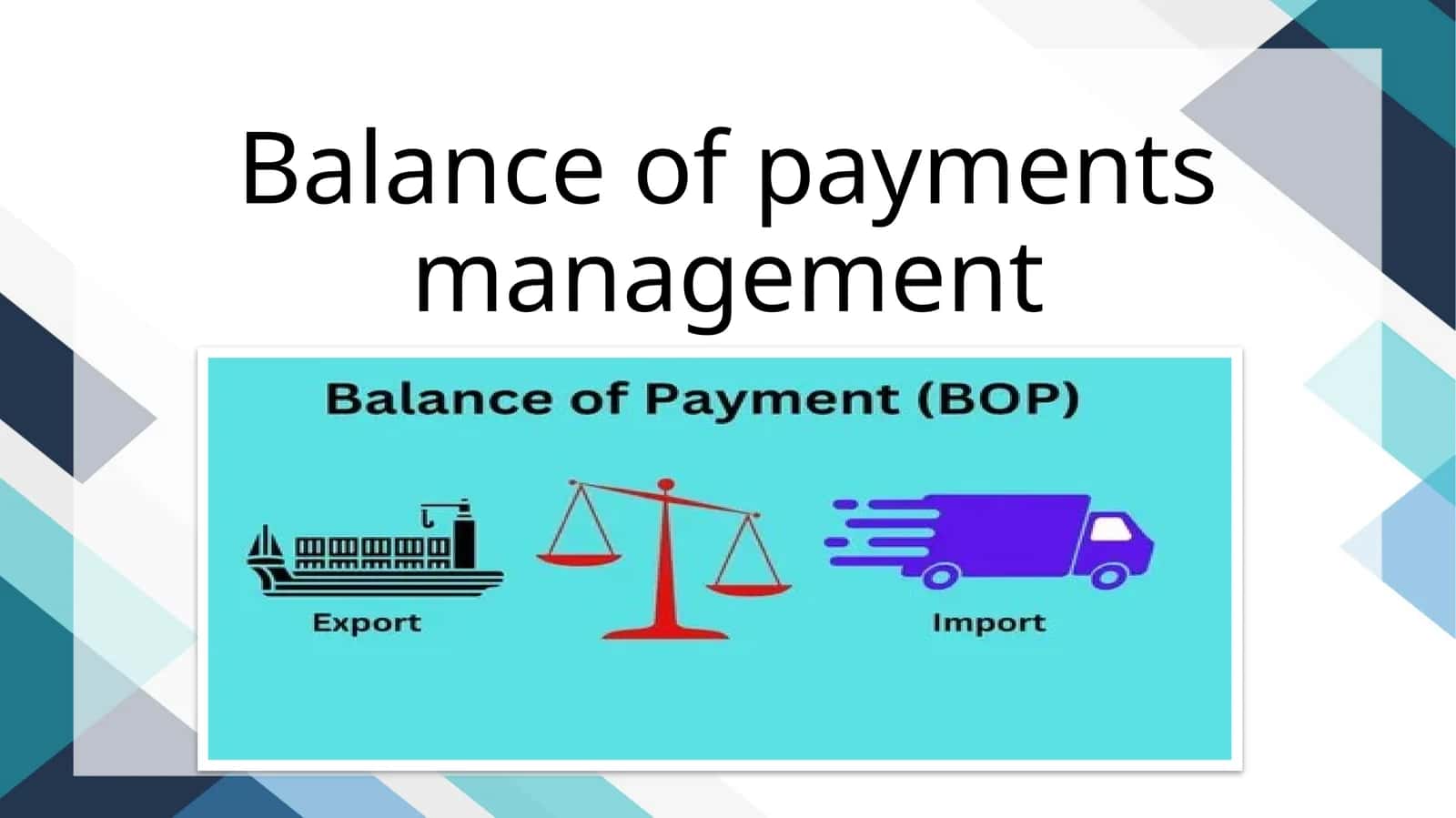 Balance of payments management 1