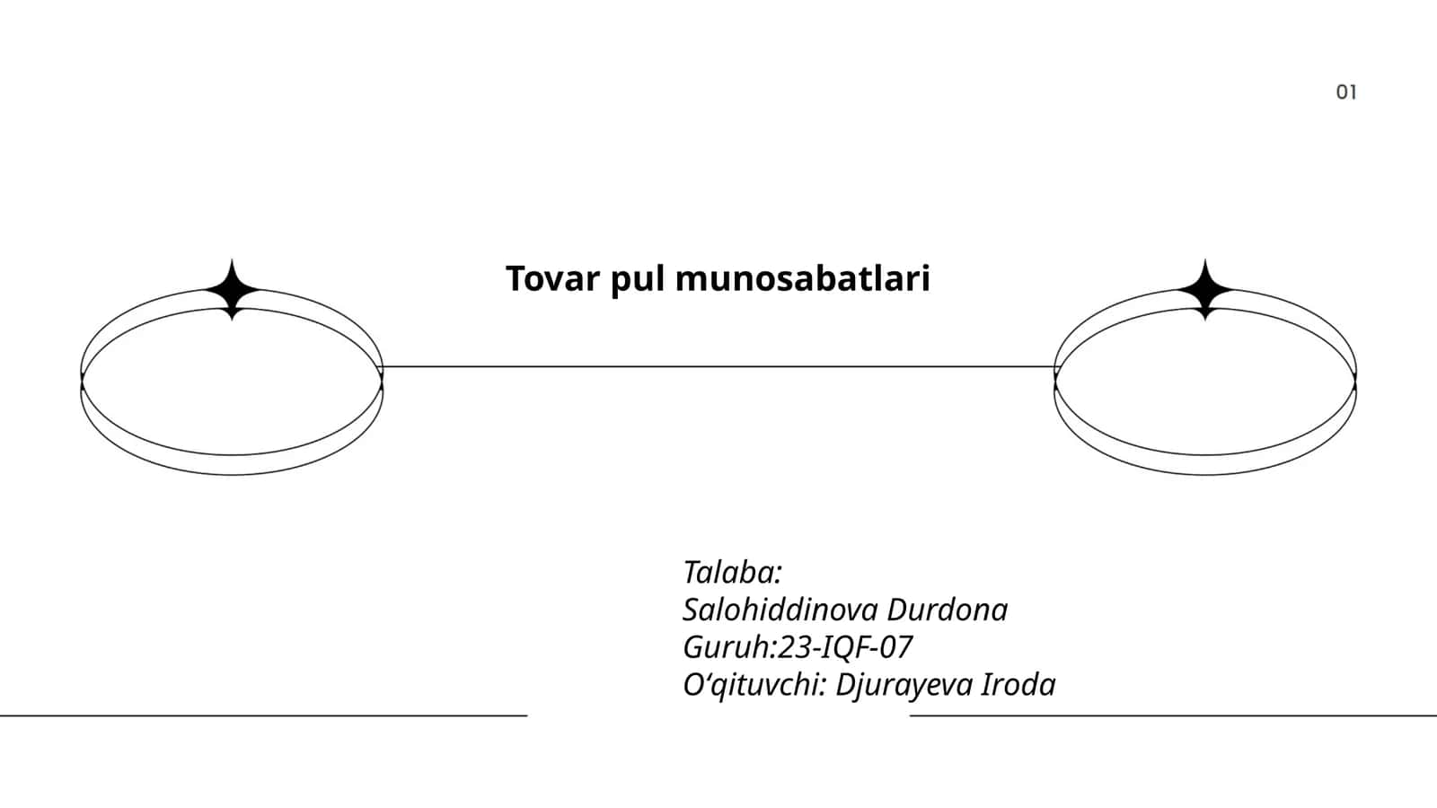 Tovar pul munosabatlari 1