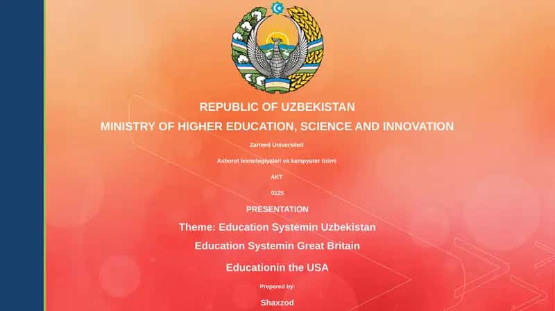 Presentation: Education Systems 1