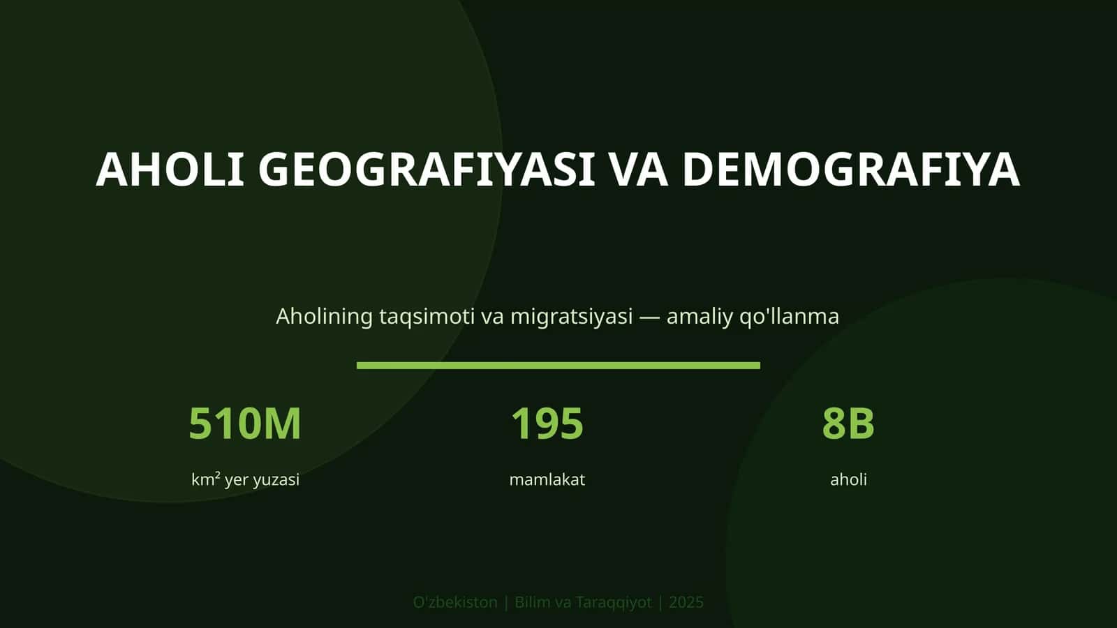 AHOLI GEOGRAFIYASI VA DEMOGRAFIYA 1