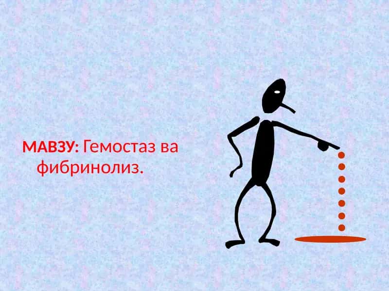 Гемостаз ва фибринолиз 1