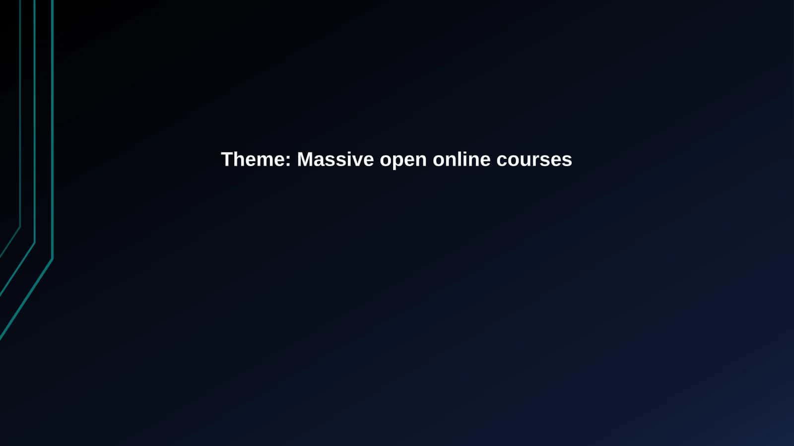 MOOCs: Definition, History, and Landscape 1