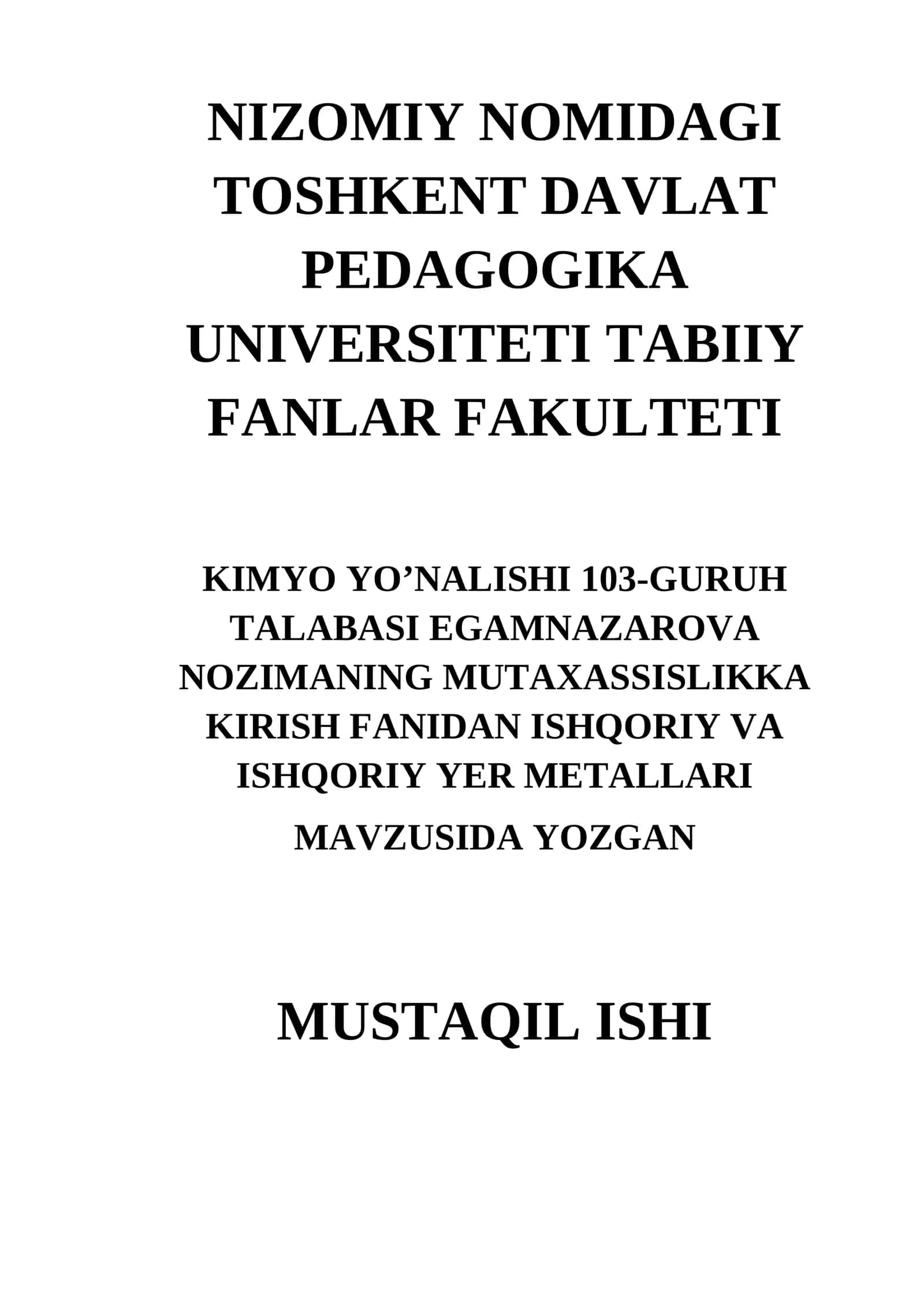 ISHQORIY VA ISHQORIY YER METALLARI 1