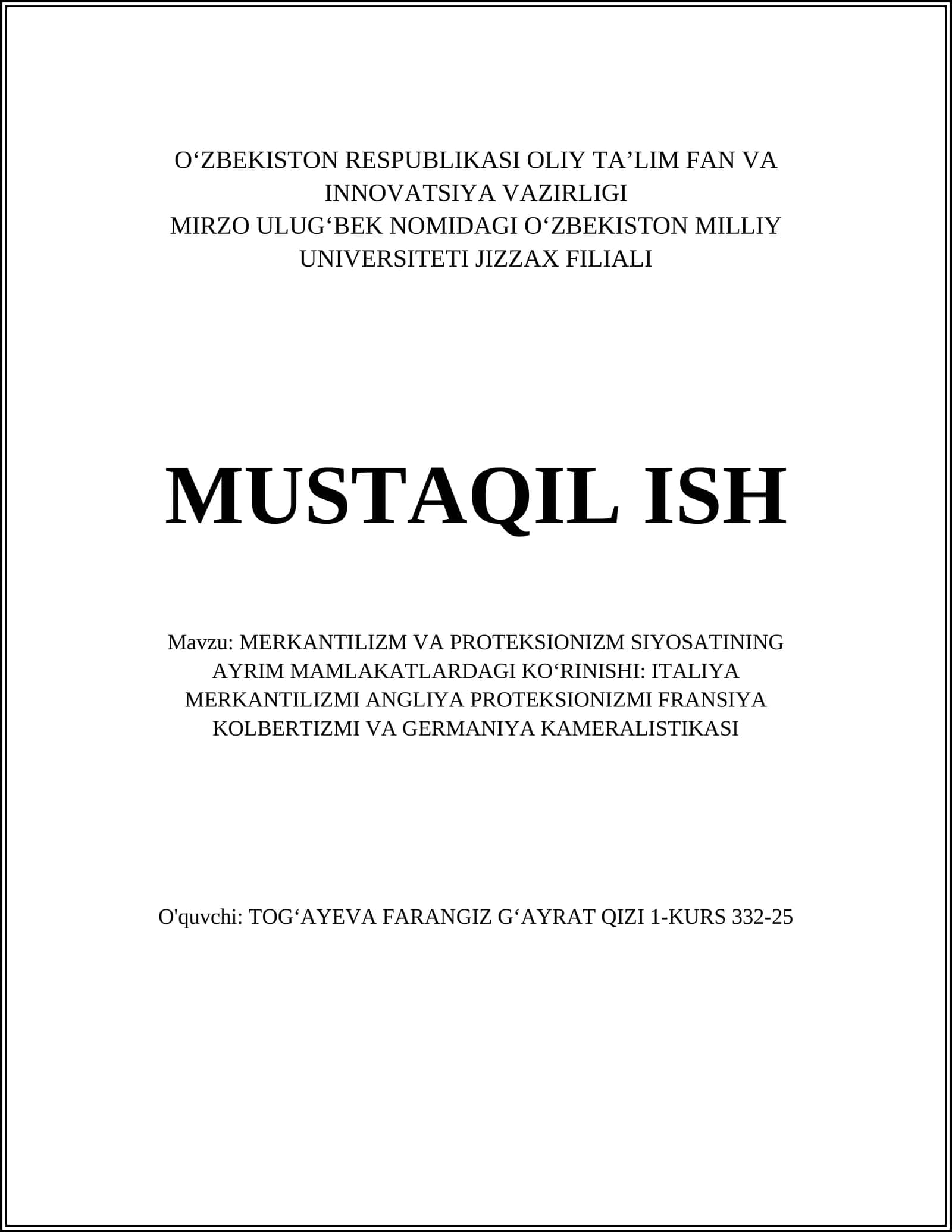 ITALIYA MERKANTILIZMI 1