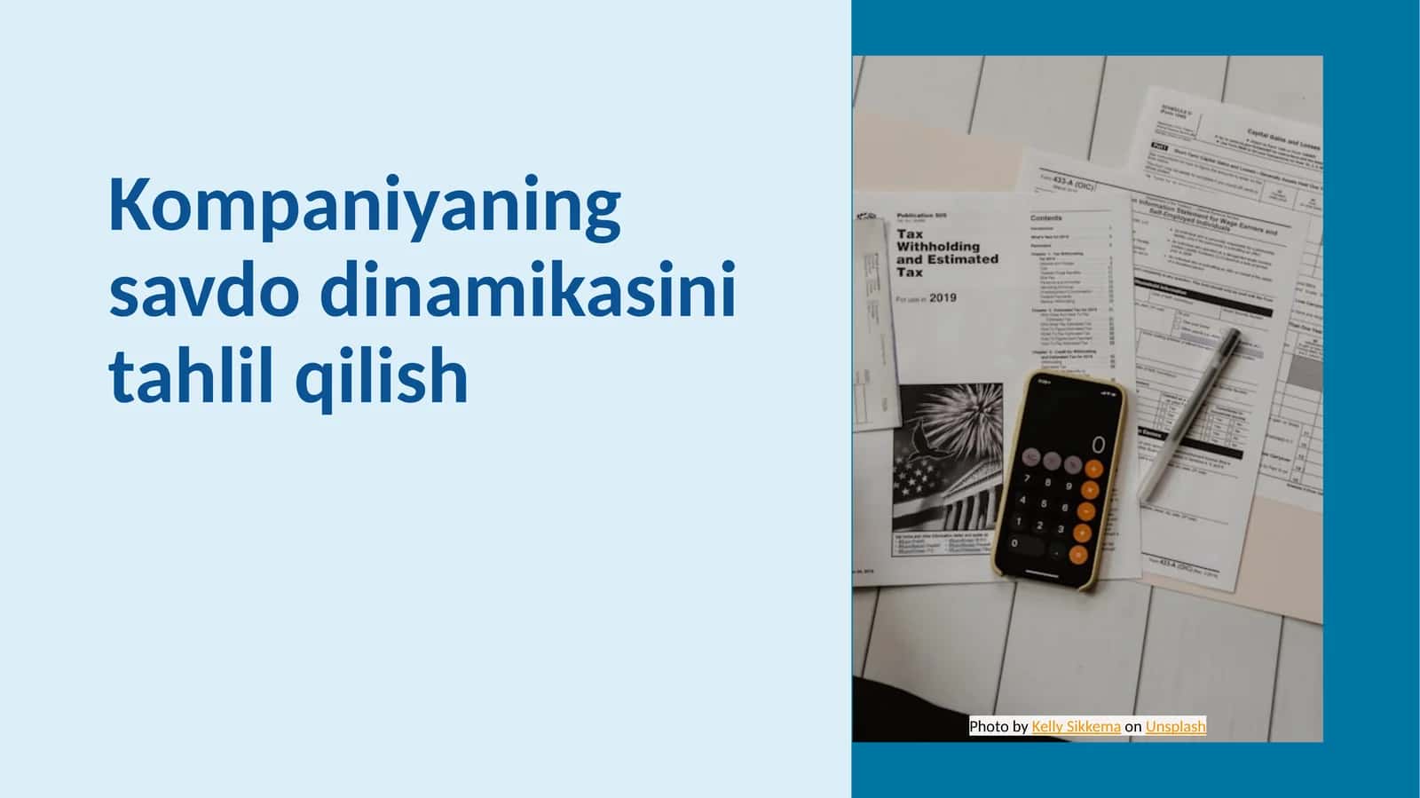 Kompaniyaning savdo dinamikasini tahlil qilish 1