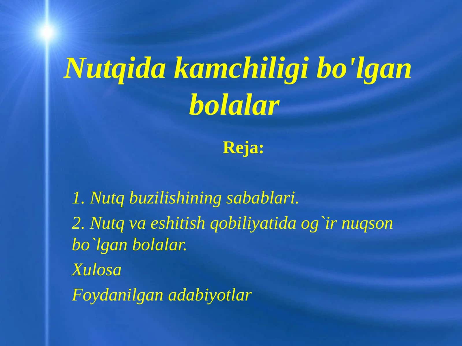 Nutqida kamchiligi bo'lgan bolalar 1