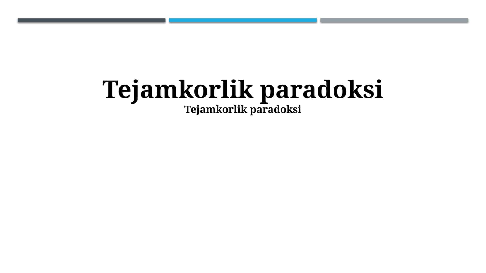 Tejamkorlik paradoksi 1