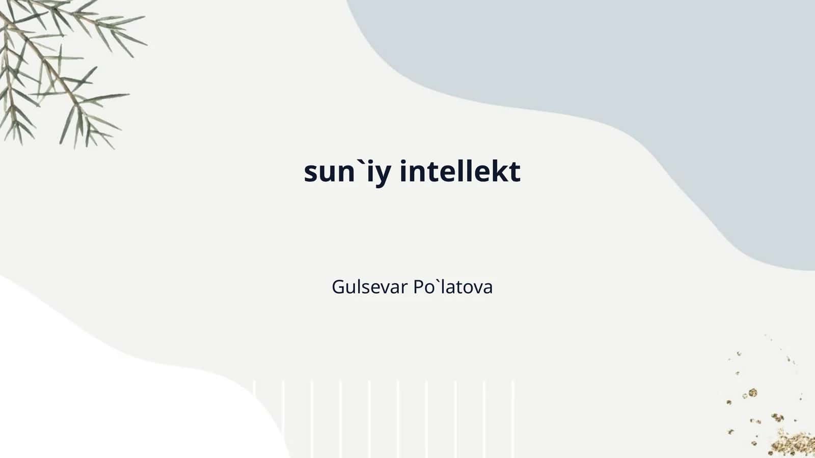 sun`iy intellekt 1