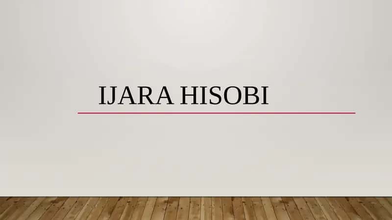 ijara hisobi 1