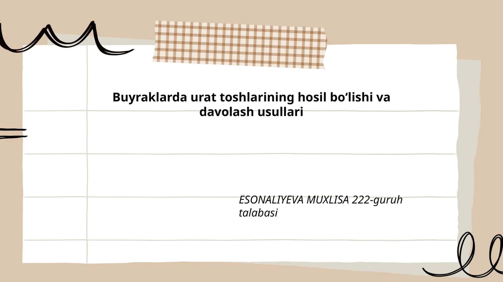 Buyraklarda urat toshlarining hosil boʻlishi va davolash usullari 1
