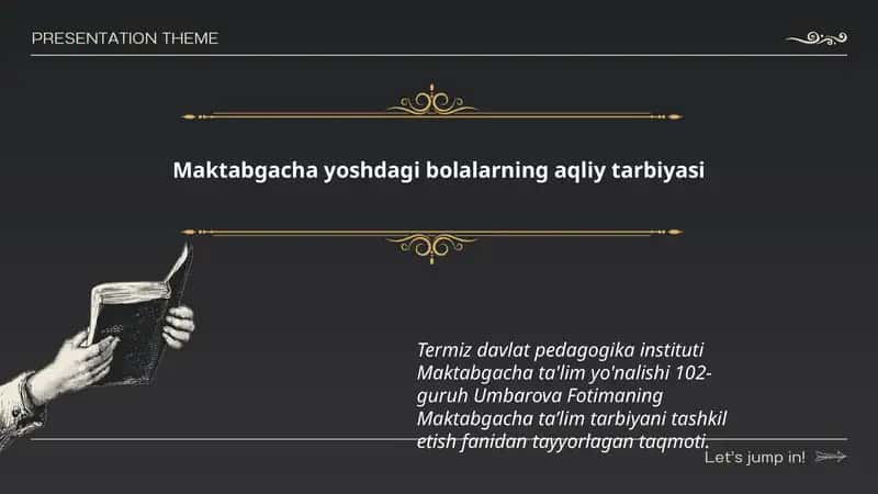 Maktabgacha yoshdagi bolalarning aqliy tarbiyasi 1