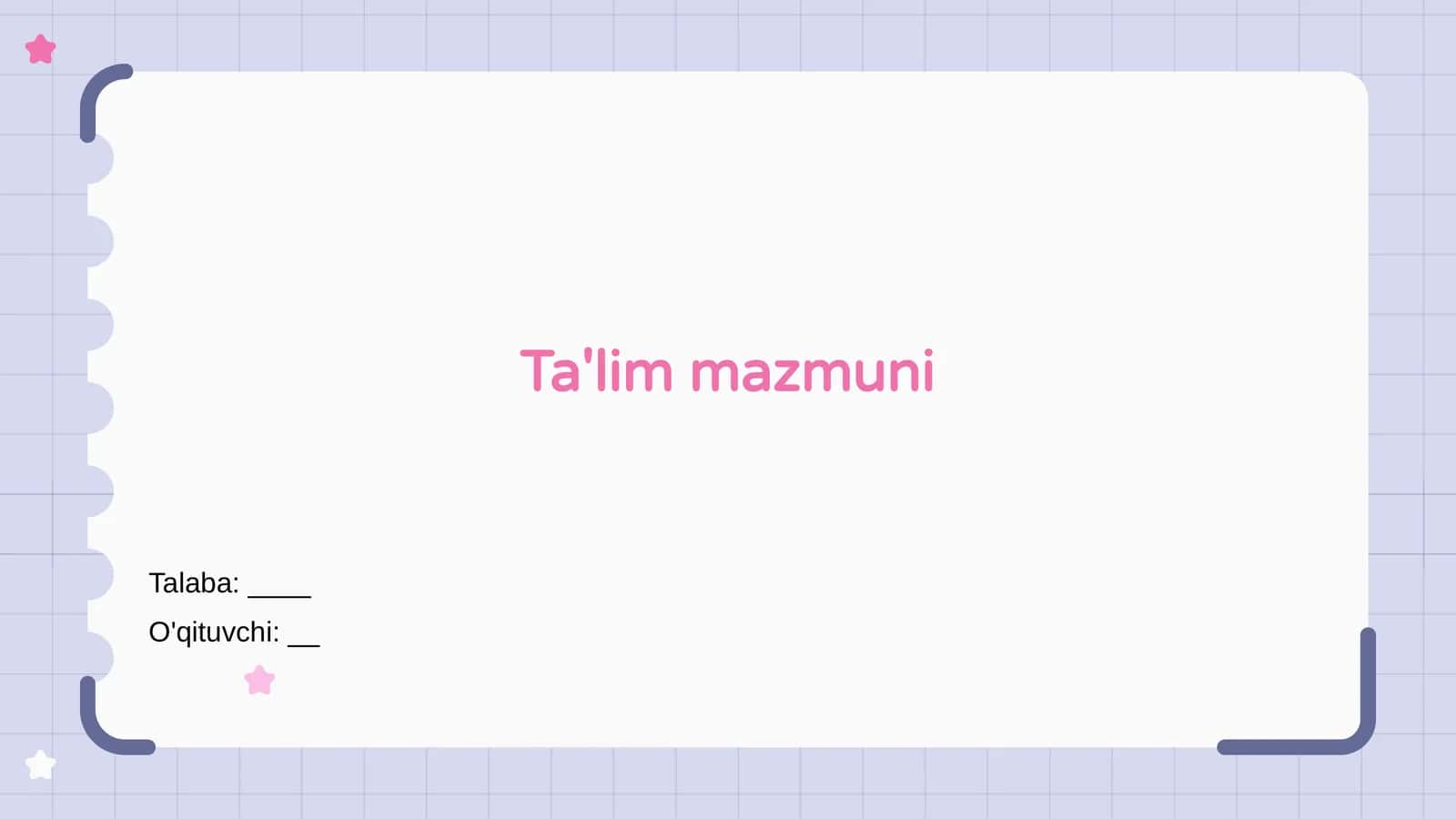 Ta'lim mazmuni 1