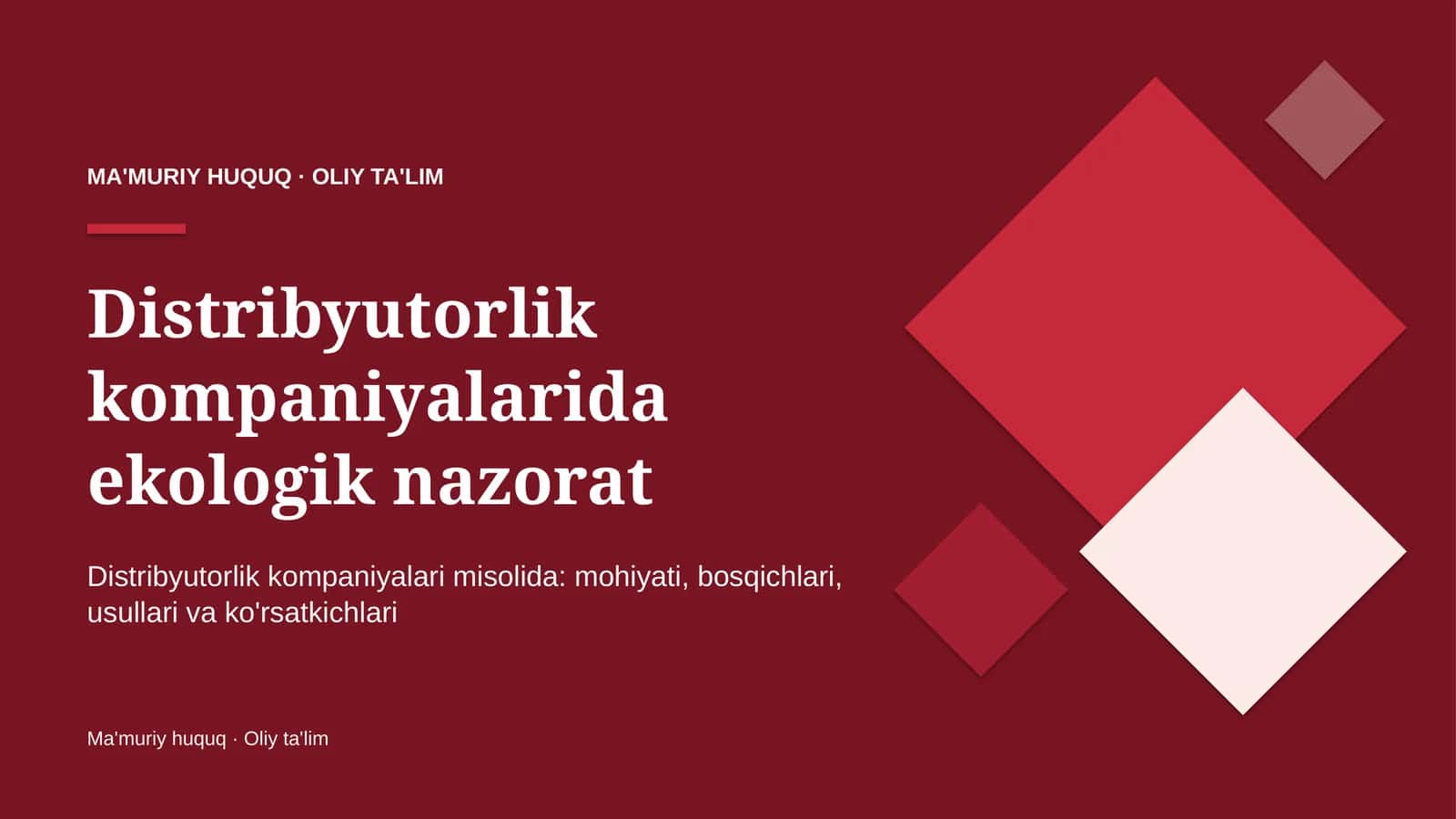 Distribyutorlik kompaniyalarida ekologik nazorat 1