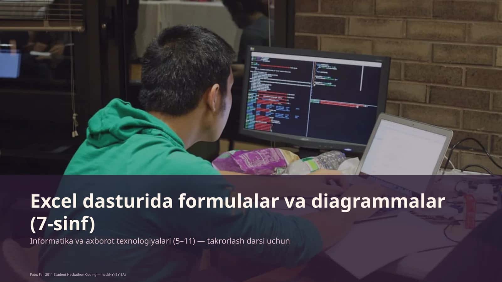 Excel dasturida formulalar va diagrammalar (7-sinf) 1