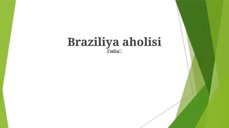 Braziliya aholisi 1