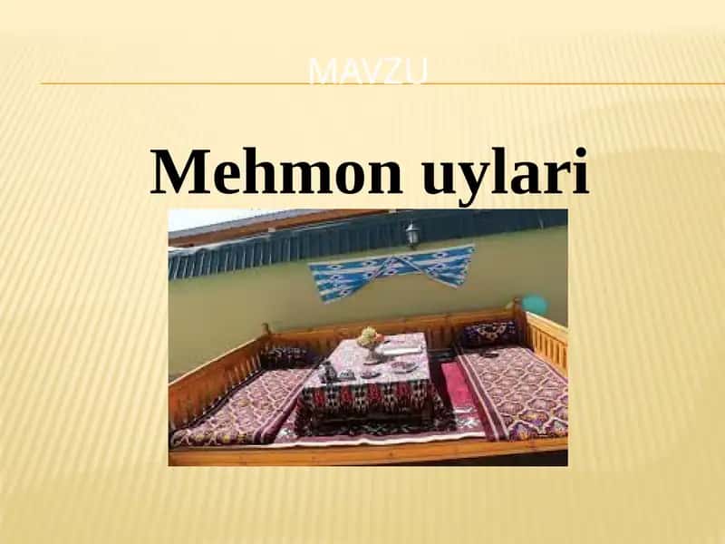 Mehmon uylari va pansionatlar 1