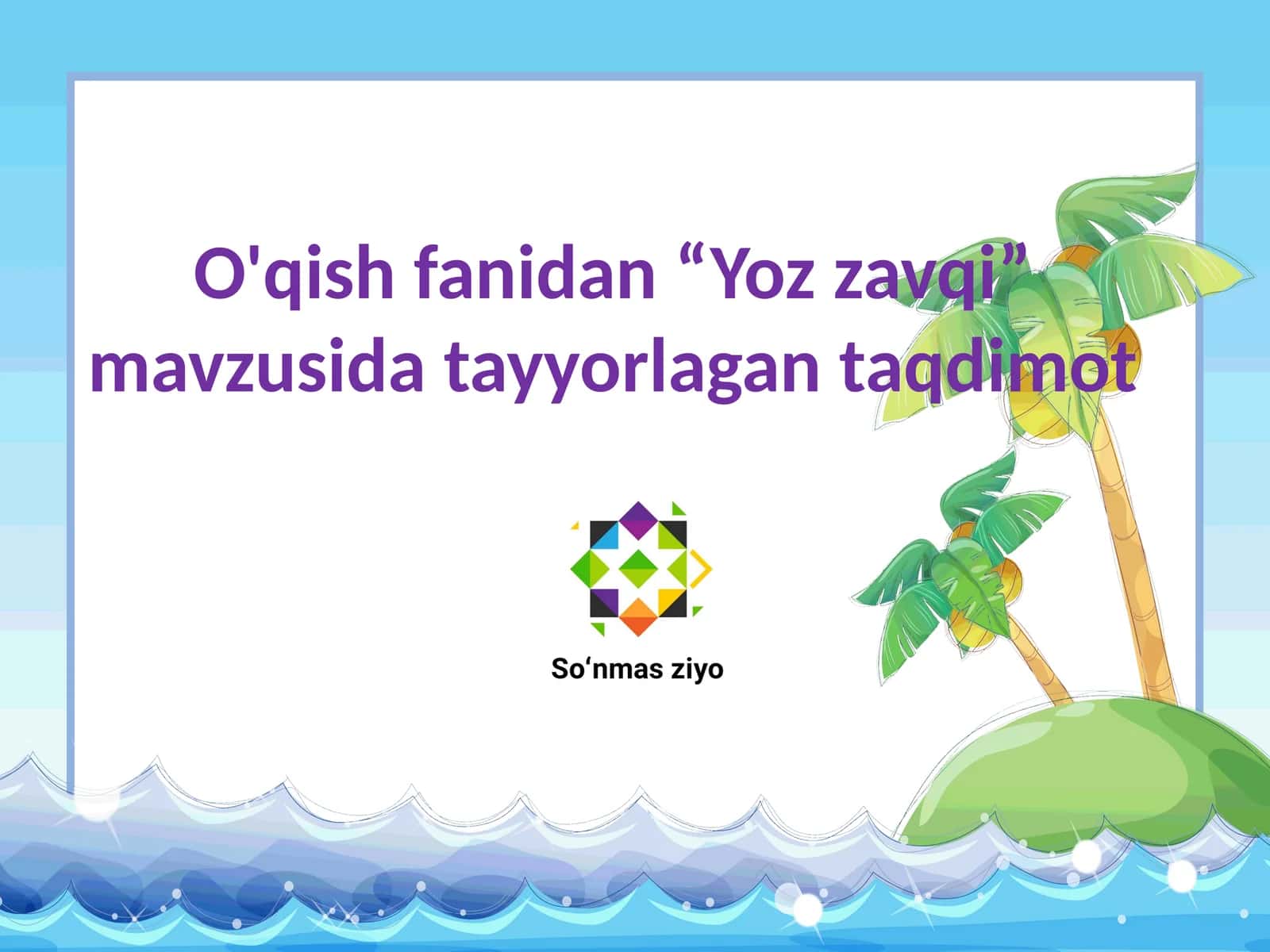 Yoz zavqi 1