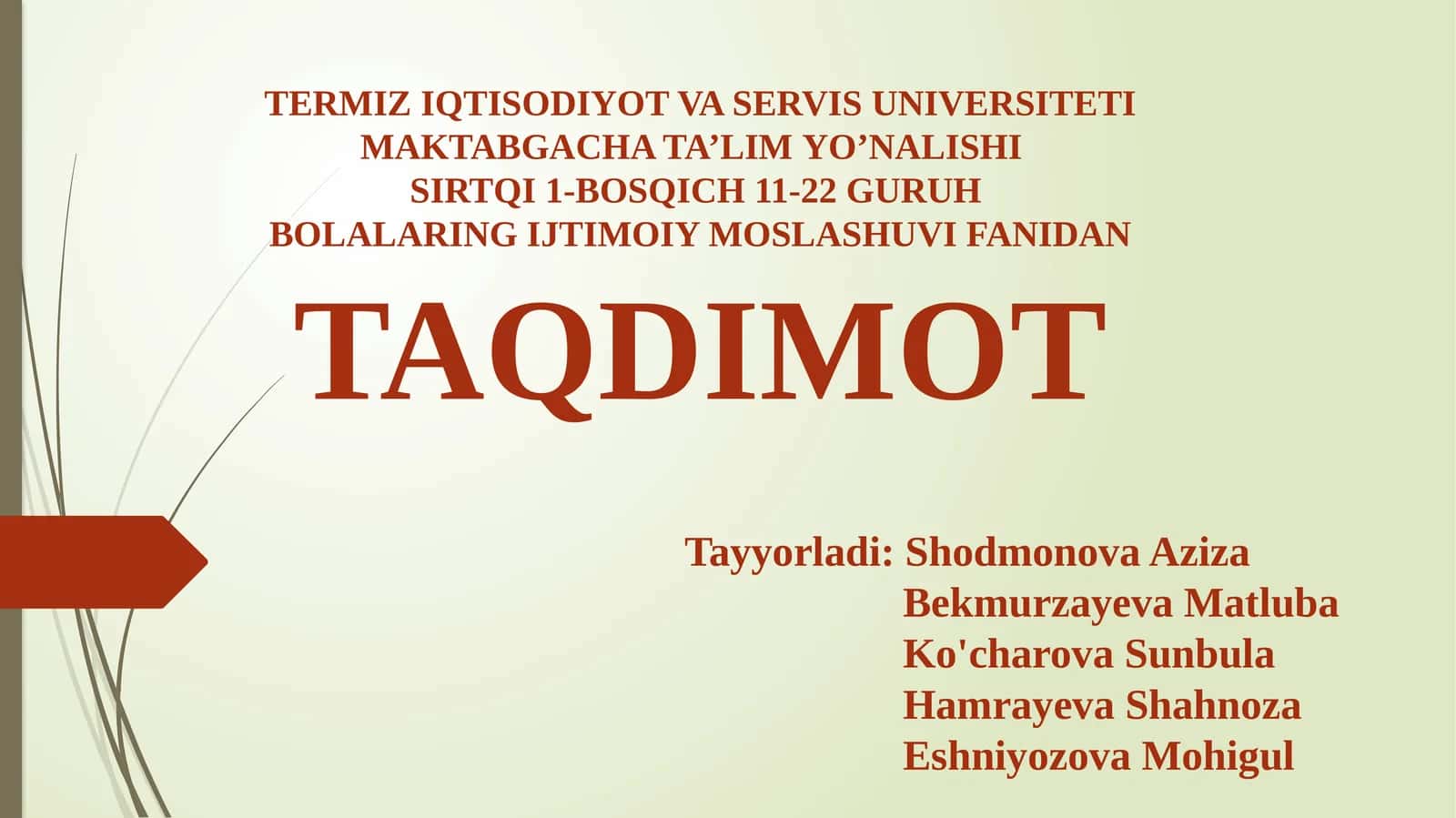 Tarbiya va ijtimoiy tarbiya 1
